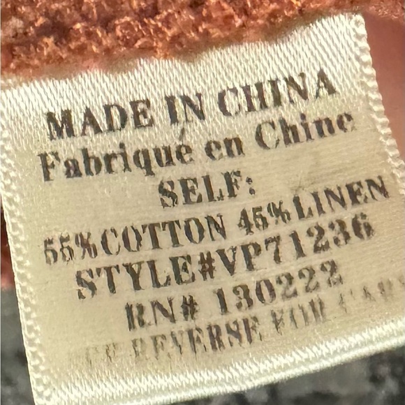 Very J Women’s Linen Blend Camel Brown Jumper Wide Leg Jumpsuit Size Small - Picture 8 of 11